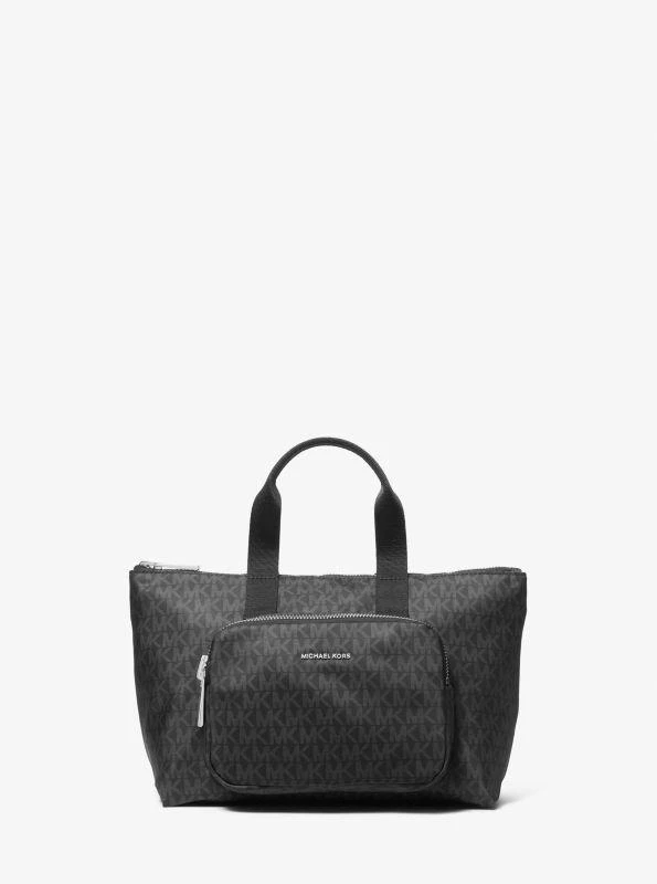 Michael Kors Tanner Small Printed Signature Logo Reversible Packable Tote Bag 1