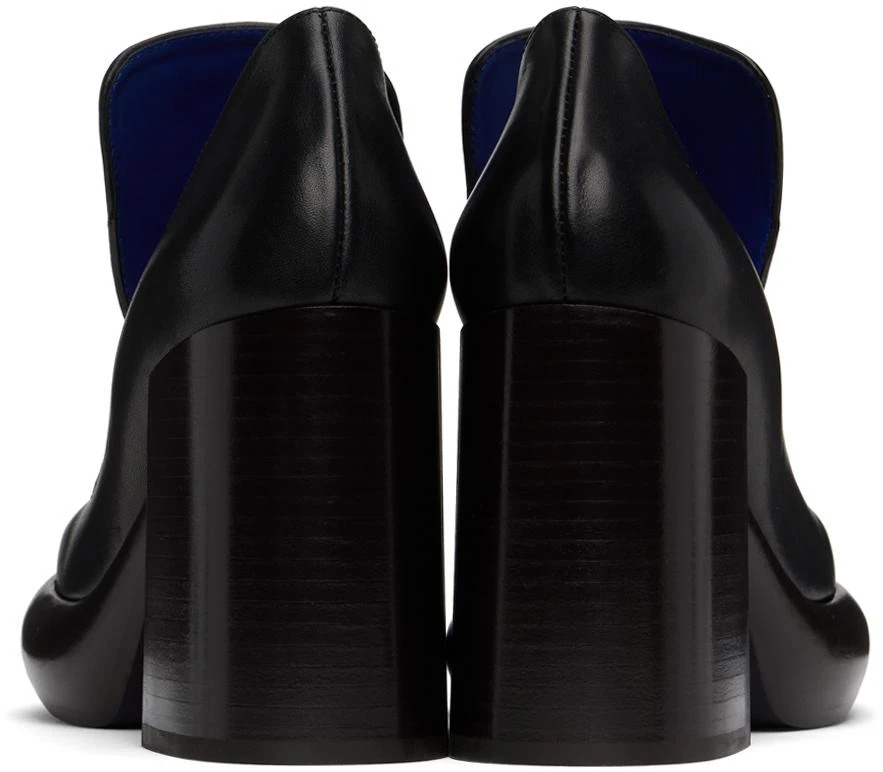 Burberry Black Leather Wedge Heels 2