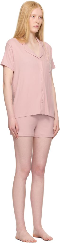 SKIMS Pink Soft Lounge Short Sleep Pyjama Set
