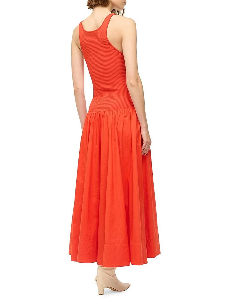 green emerald velvet dress MINKPINK Jacques Contrast Orange Midi Dress