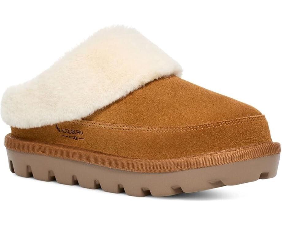 Koolaburra Tizzey 1145930 Clog Women 8 Chestnut Faux Fur Slippers RHS3697