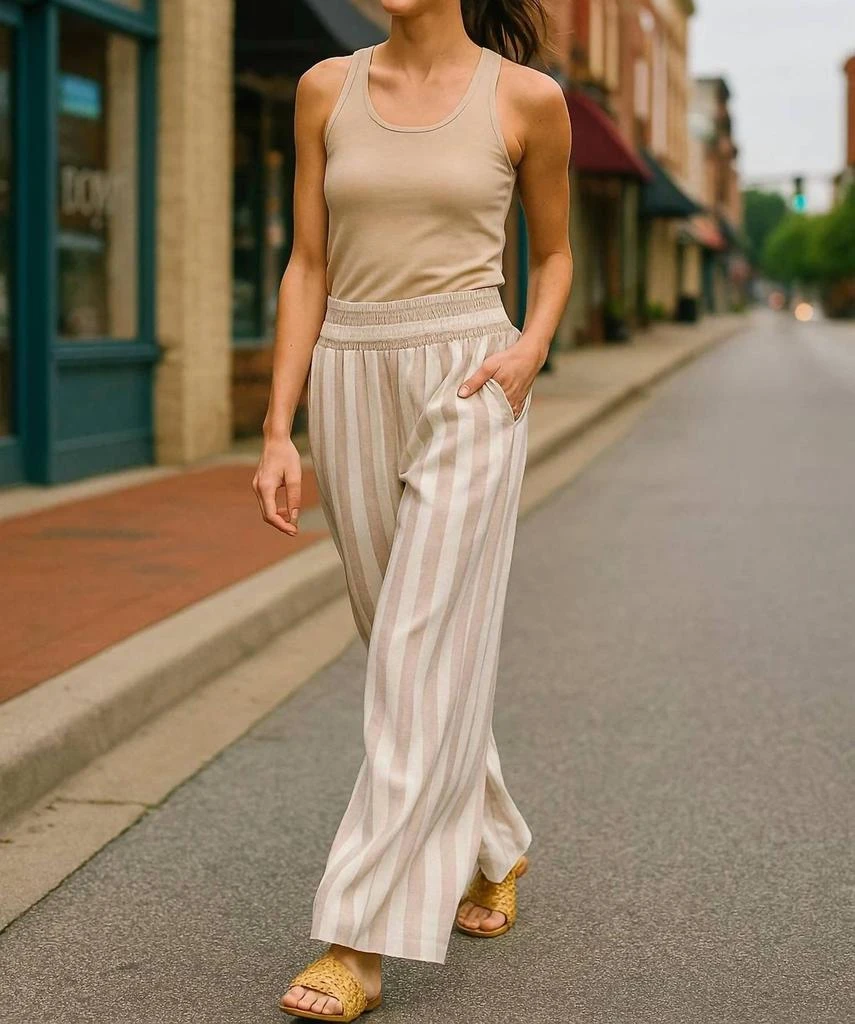 Charlie Paige Charlie Paige - Clara Linen Wide-leg Pant 1