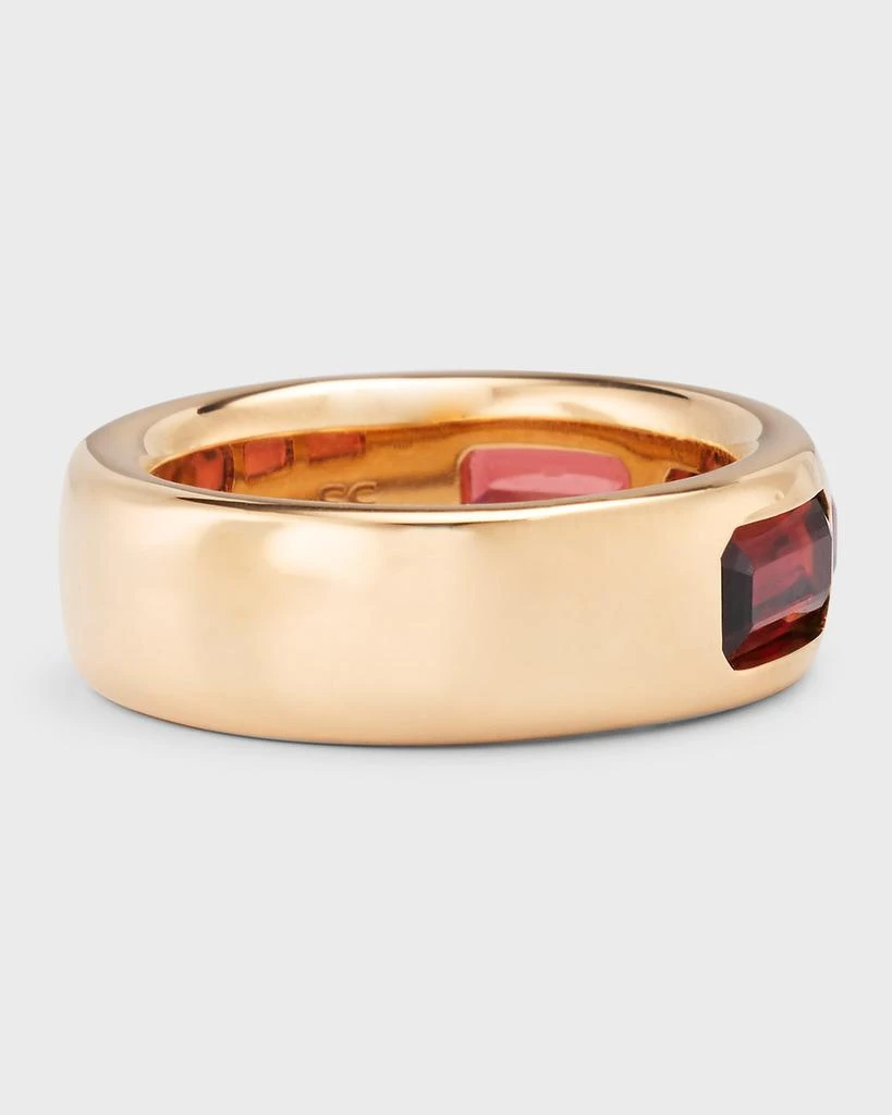 Pomellato Iconica 18K Rose Gold 3 Station Gemstone Ring 4
