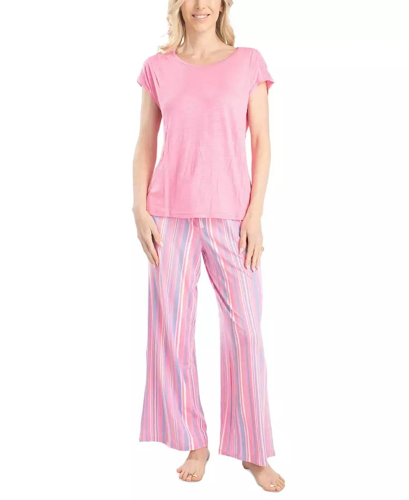 MUK LUKS Plus Size 2-Pc. Sunny Style Printed Pajamas Set 1