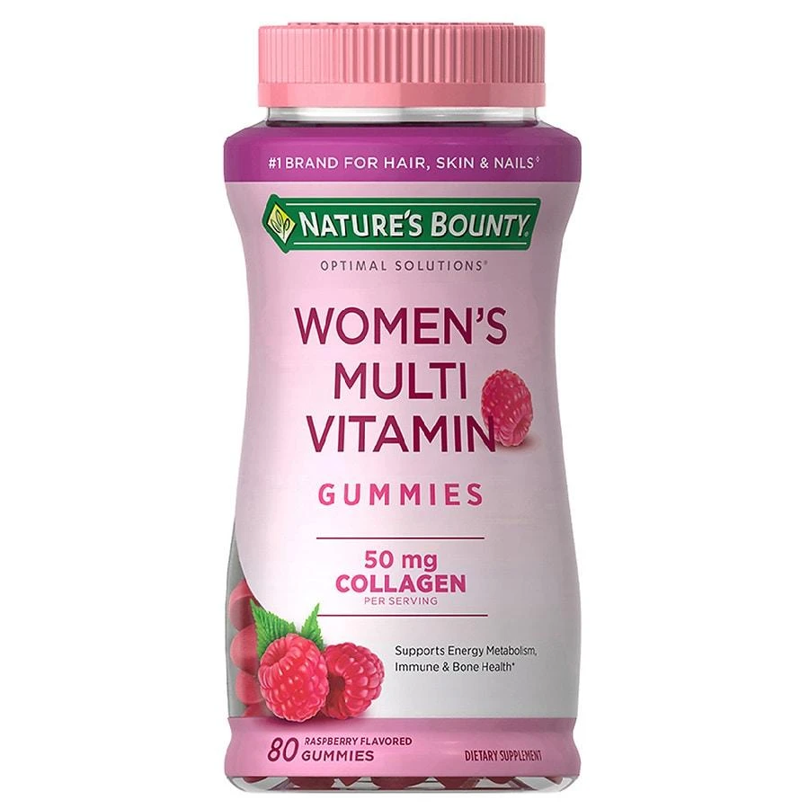 Nature's Bounty Optimal Solutions Women's Multivitamin Gummies, Dietary Supplement Raspberry 1