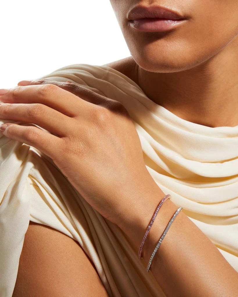 EXTENSIBLE Rose Gold Stretch Pink Sapphire Tennis Bracelet 5