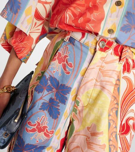 ETRO Printed denim shorts 4