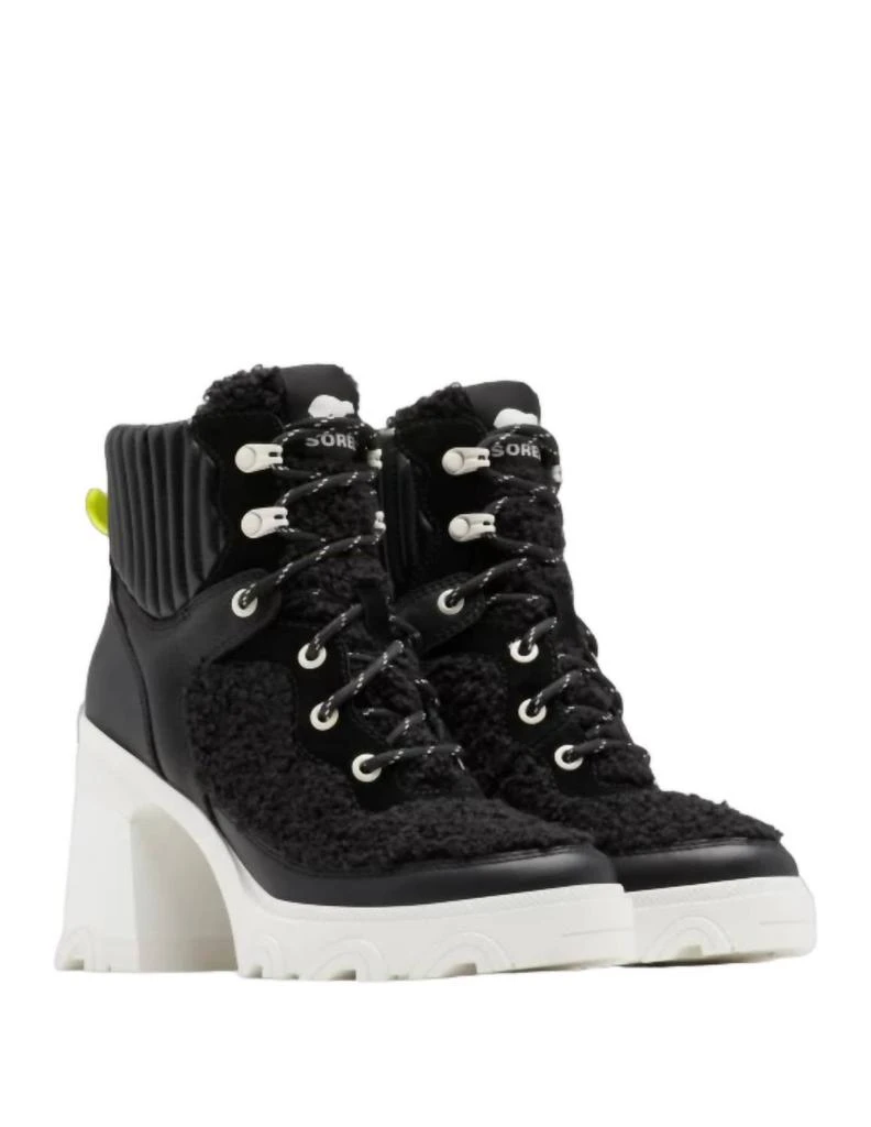 Sorel Brex Heel Cozy Boots In Black, Sea Salt 2