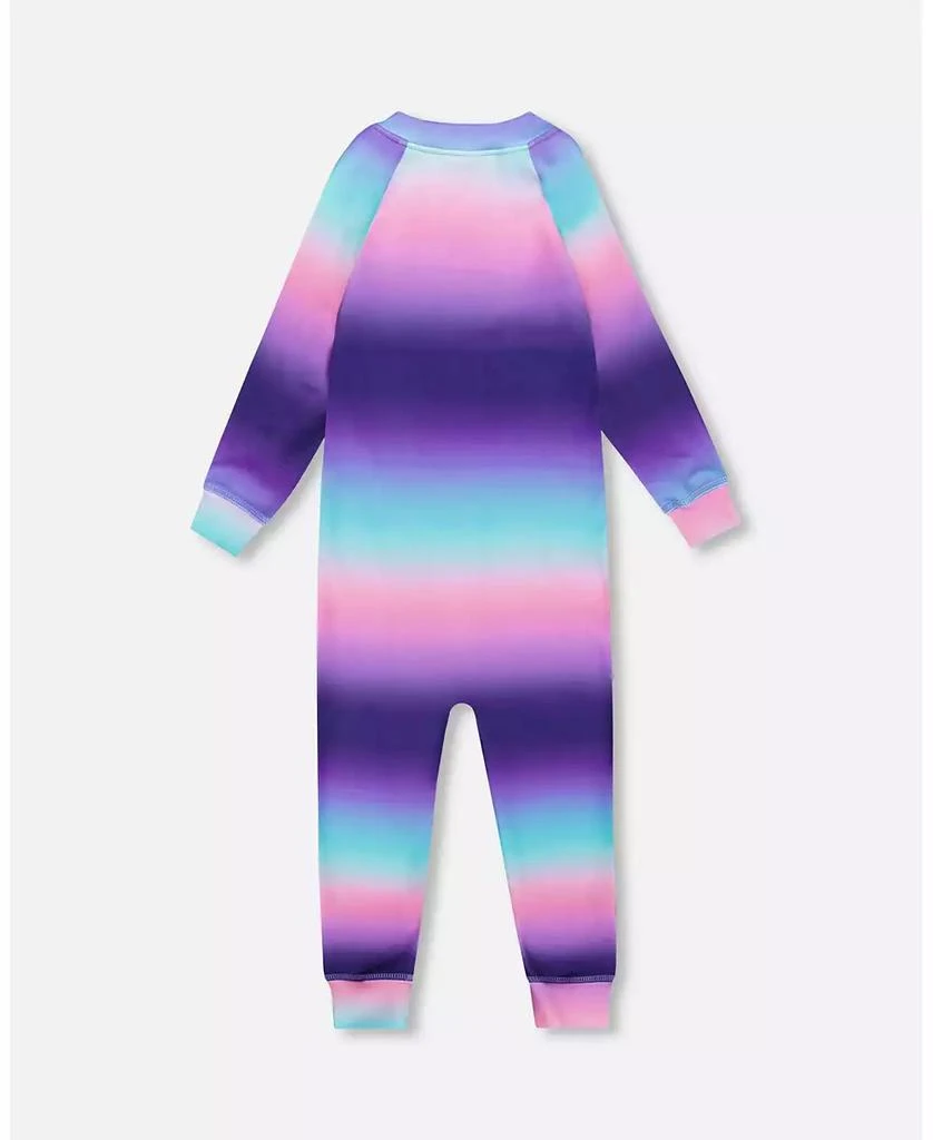 Deux par Deux Baby Girls One-Piece Thermal Underwear Purple Gradient 2