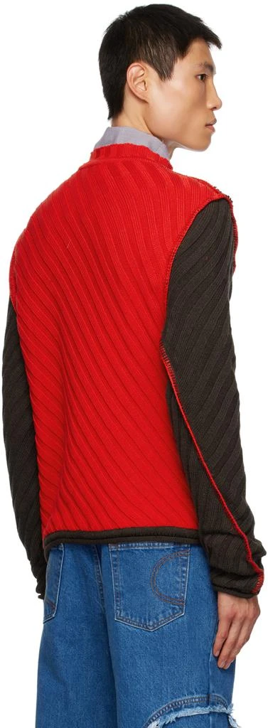 Edward Cuming Brown & Red Contrast Sweater 3