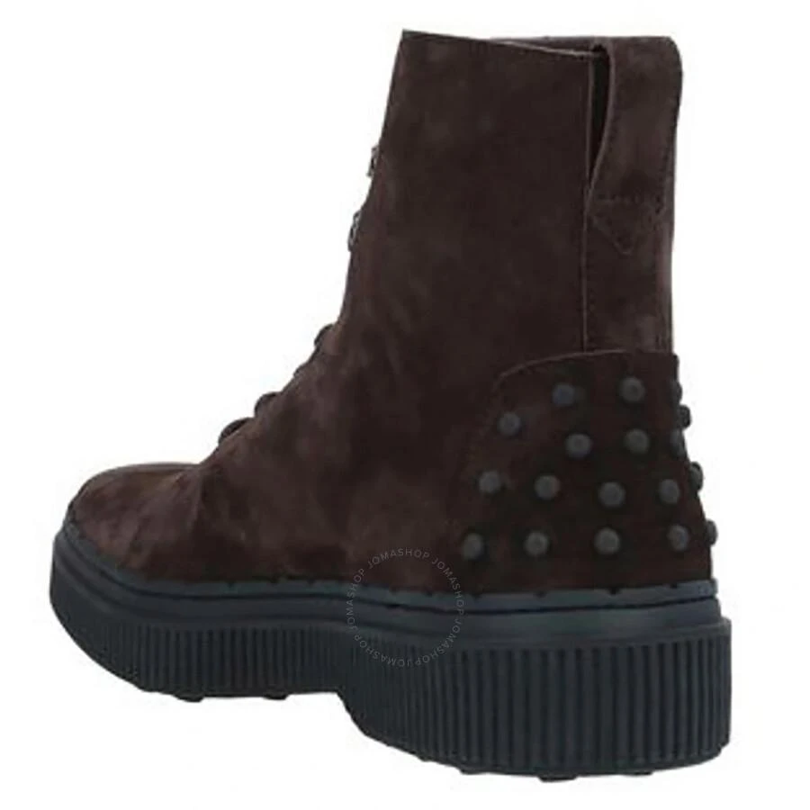 Tod's Men's Dark Brown Nuovo Stivaletto Gomma Suede Lace-Up Ankle Boots 3