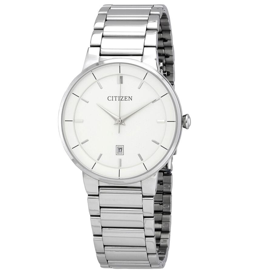 Citizen Quartz White Dial Stainless Steel Men's Watch BI5010-59A