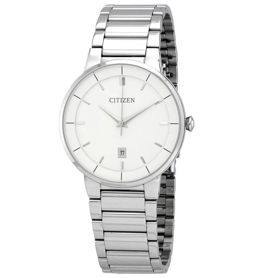 Citizen Quartz White Dial Stainless Steel Men's Watch BI5010-59A 1