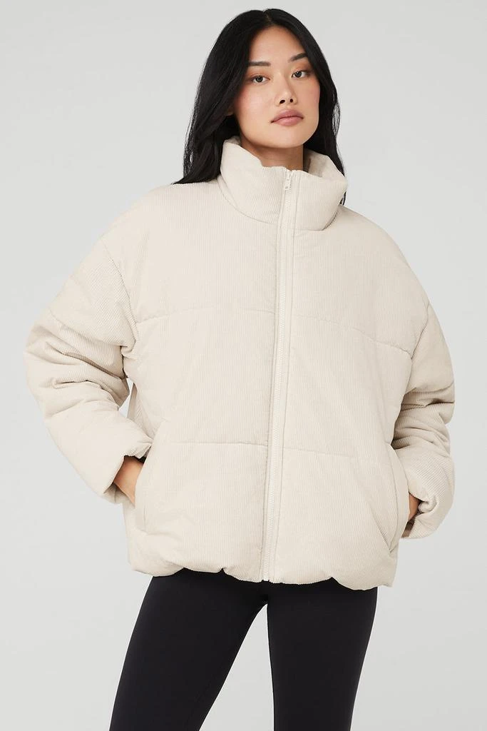 Alo Corduroy Stage Puffer - Bone 1