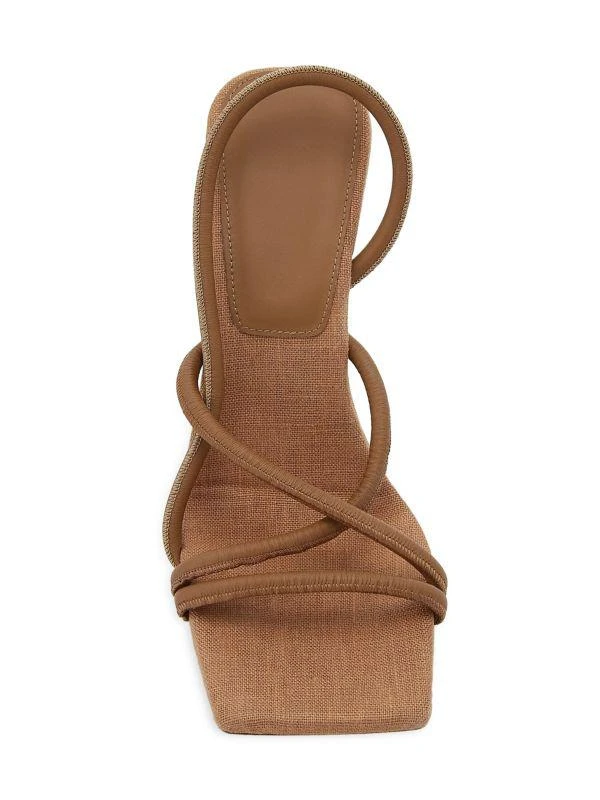 GIA BORGHINI Gia Borghini x RHW Rosie 39 Strappy Leather Wedge Sandals 5