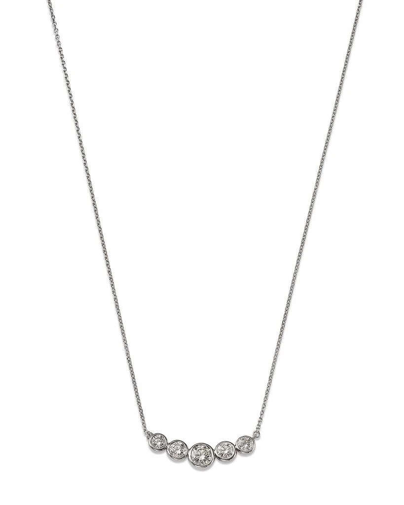 Bloomingdale's Diamond Curved Bar Necklace in 14K White Gold, 1.25 ct. t.w 1