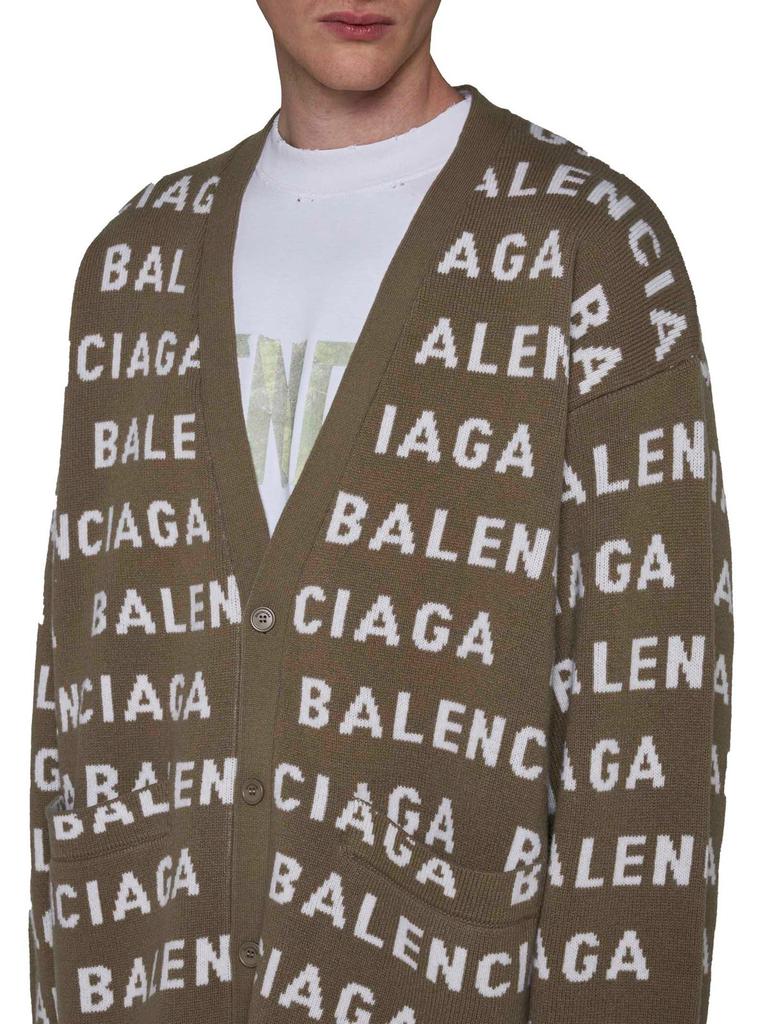 Balenciaga Logo Intarsia-Knit Cardigan – On Sale Now with Up to 60