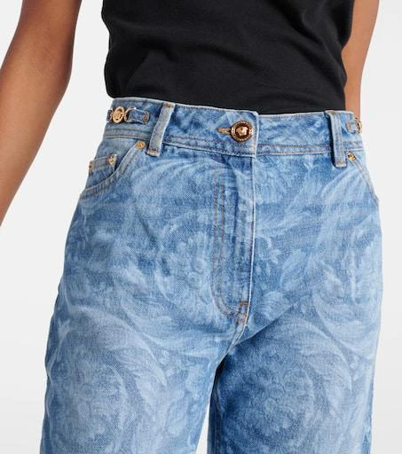 Versace Barocco high-rise straight jeans 4