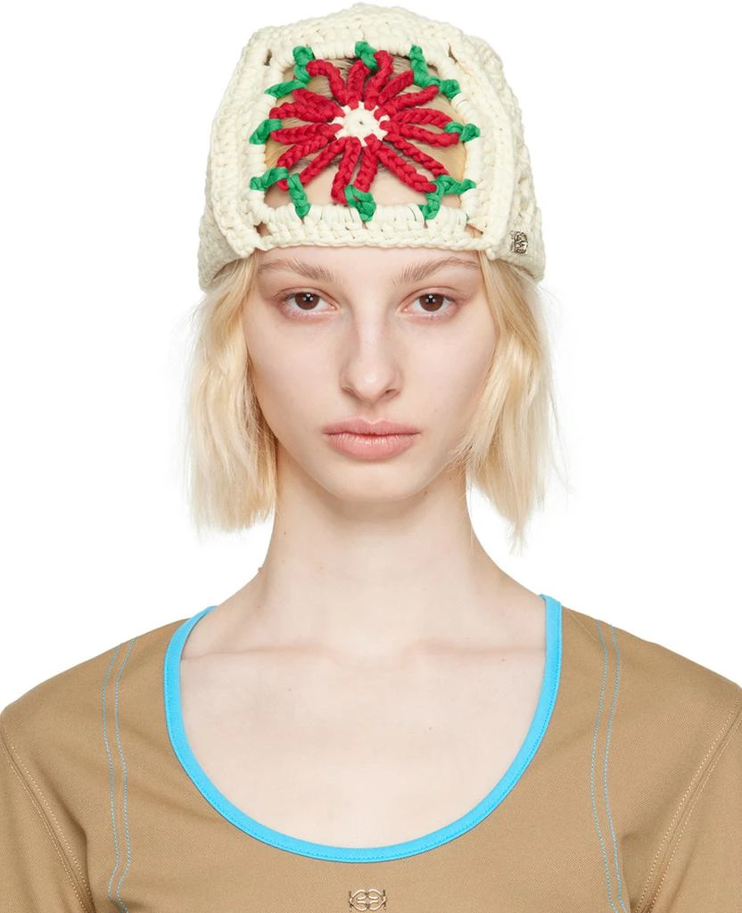 Kijun Off-White Flower Beanie 1