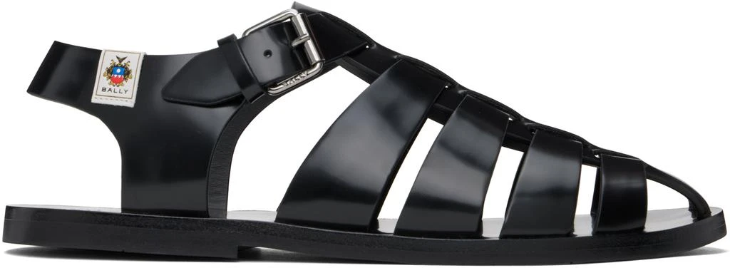 NEW BALLY men\'s sasha 6234150 slide sandals in black Bally Sasha Men main image 4