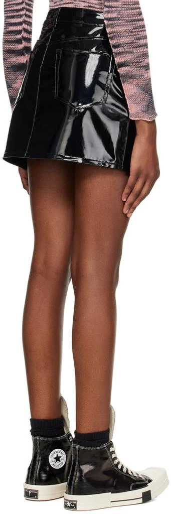 FRAME Black Glossy Miniskirt 3