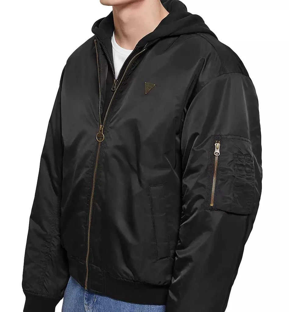 GUESS Men's John Bomber Jacket with Removable Hooded Inset 3