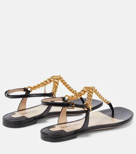Tom Ford Zenith embellished leather thong sandals 3