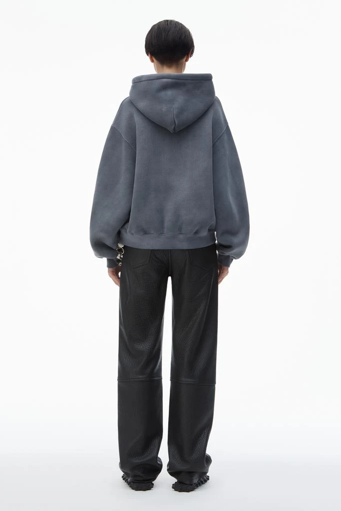 Alexander Wang puff logo hoodie in structured terry 4