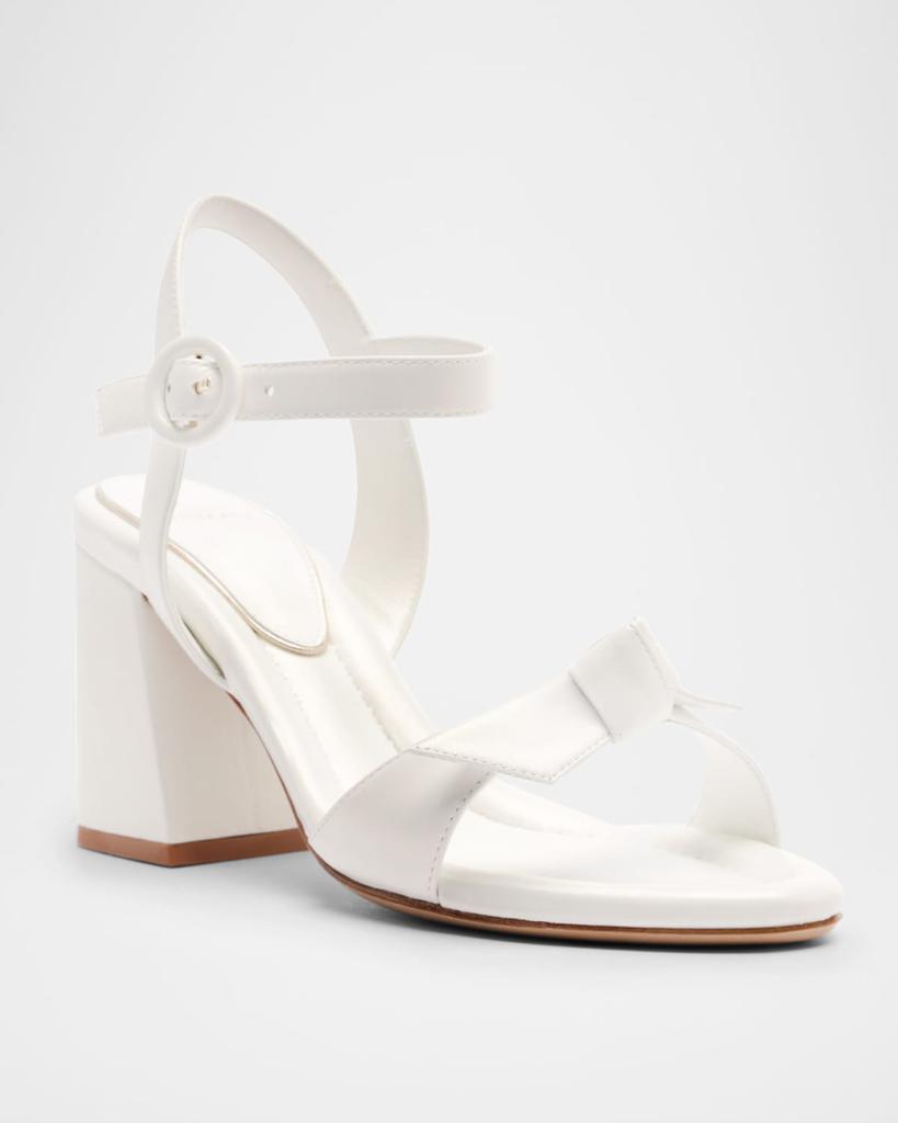 Alexandre Birman Clarita Flare Leather Bridal Sandals