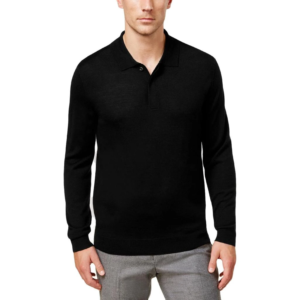 Club Room Mens Merino Wool Blend Polo Pullover Sweater 2