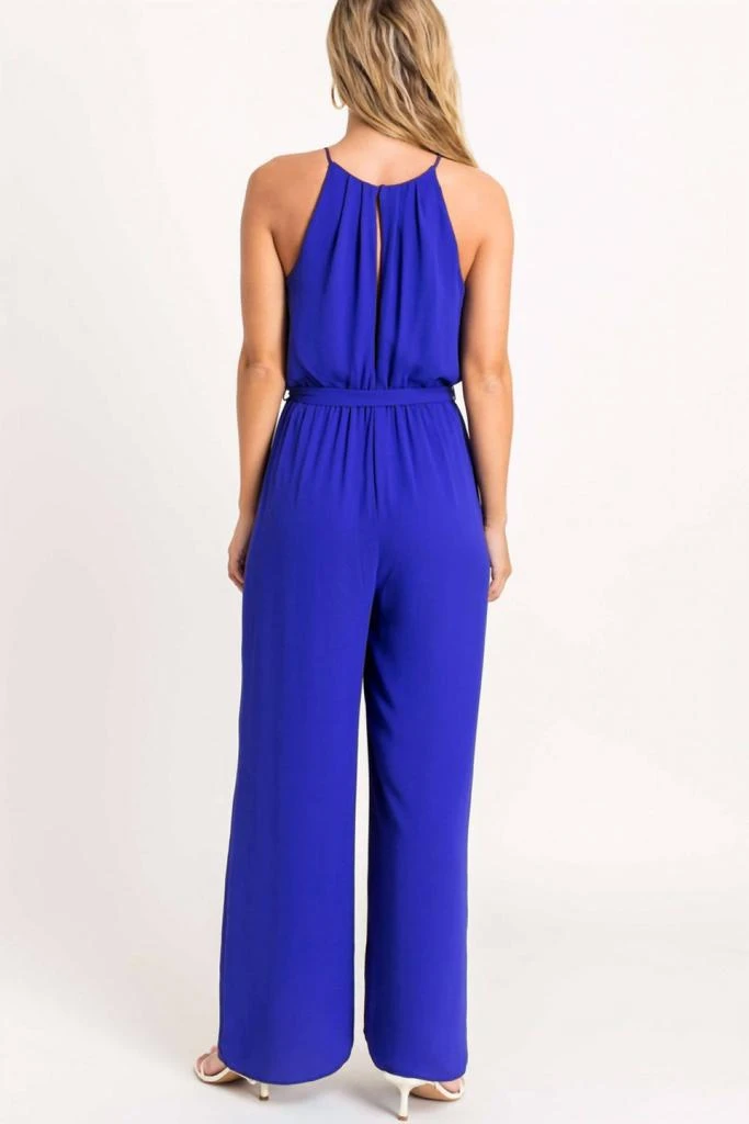 Lush Halter Neck Jumpsuit In Indigo 3