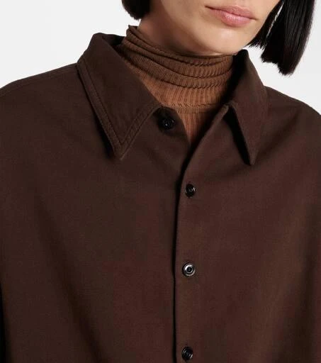 Lemaire Twisted draped denim shirt 4