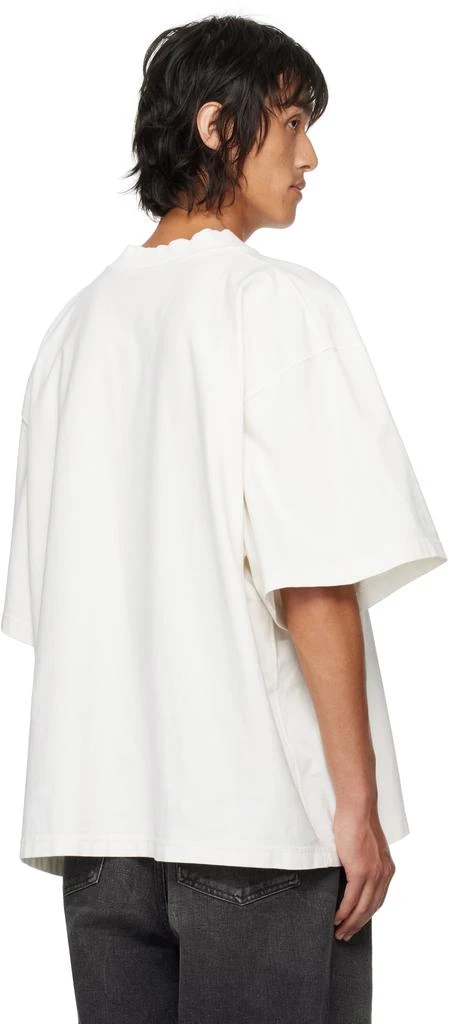 Hed Mayner White Dropped Shoulders T-shirt 3