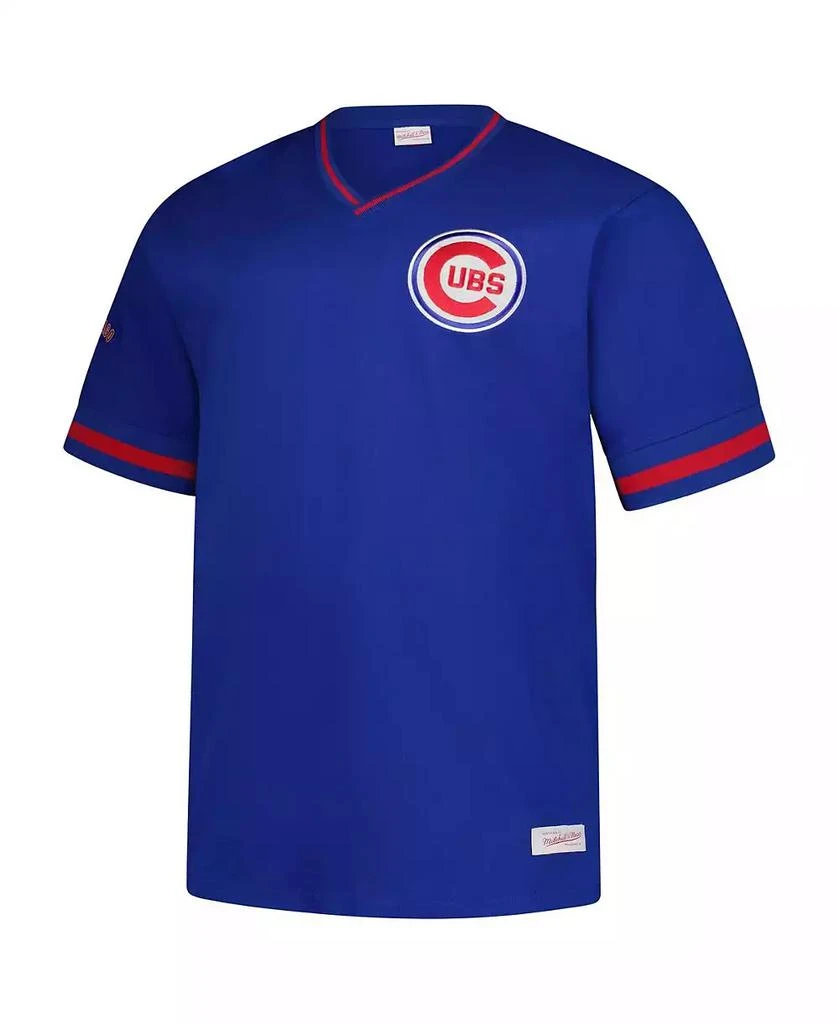 Mitchell & Ness Men's Royal Chicago Cubs Big Tall V-Neck T-Shirt 2