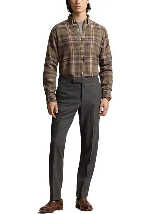 Ralph Lauren Classic Fit Plaid Brushed Flannel Shirt 3