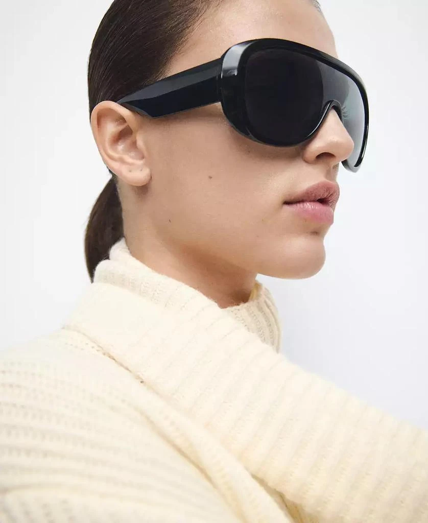 Mango Women
s Scarf Detail Ribbed Sweater 4