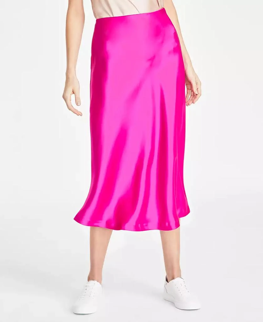 On 34th Women's A-Line Satin Midi Slip Skirt, Exclusively at Macy's 3