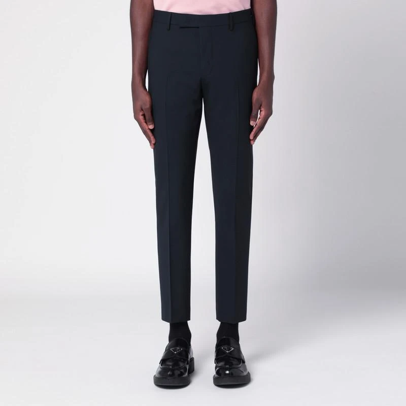 PT TORINO Navy blue wool trousers 1