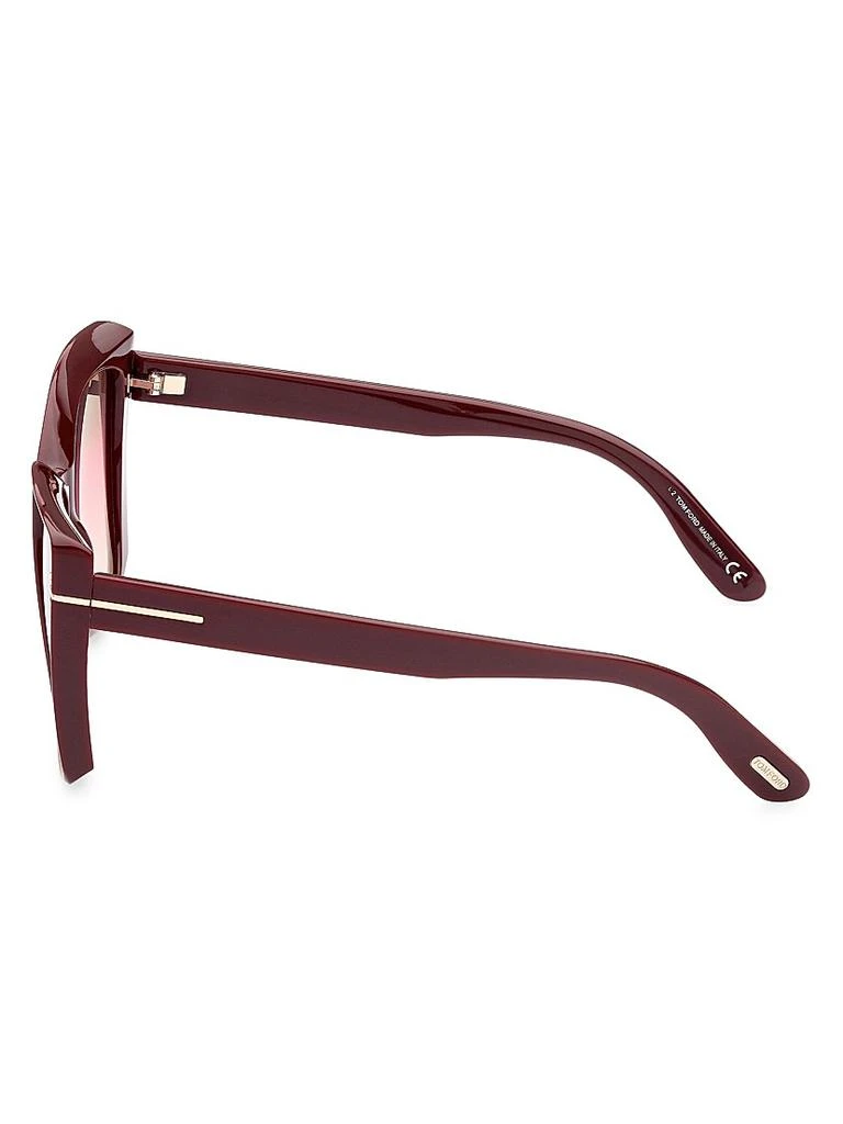 Tom Ford Brown Scarlett -02 Oversized Sunglasses with Gradient Lenses Tom Ford Scarlet 57MM Square Sunglasses - Accessories - Free  main image 3