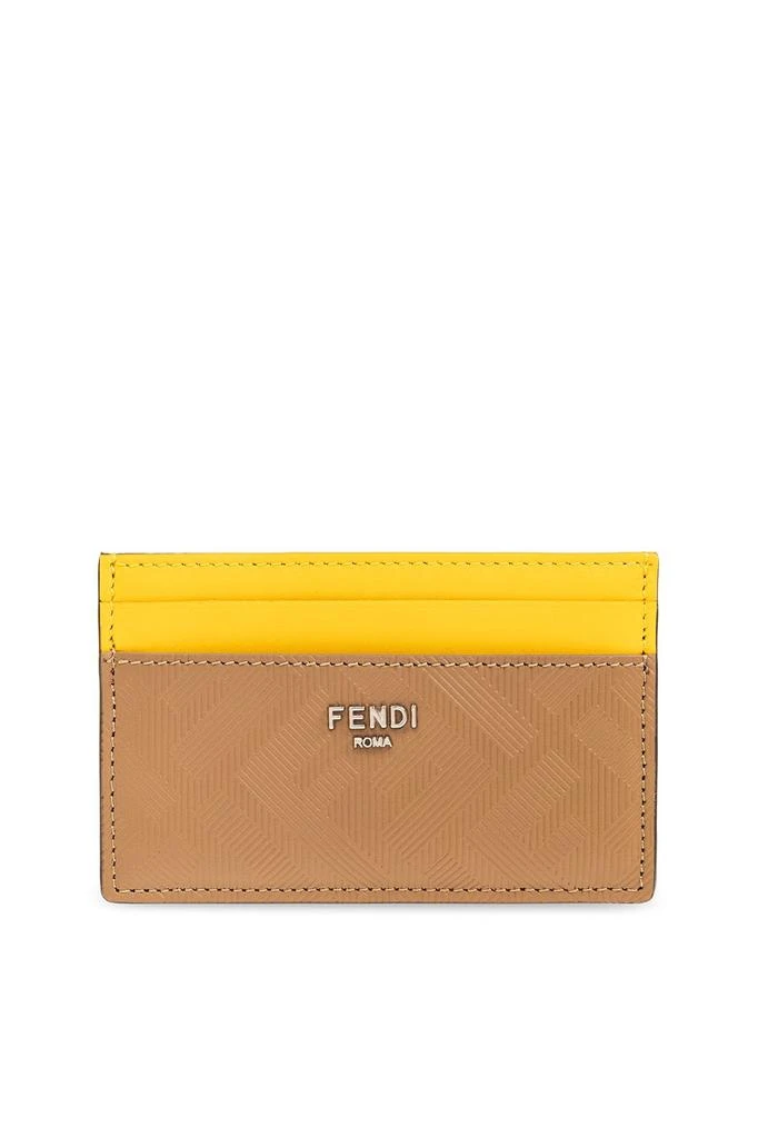 Fendi Fendi Logo-Embossed Two-Toned Card Holder 1