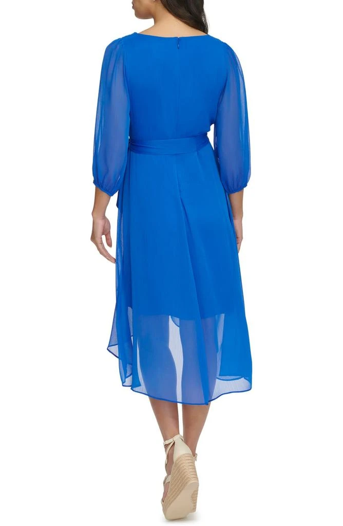 dkny blue wrap dress shenell navynell puffy dress  Shenell Designs
