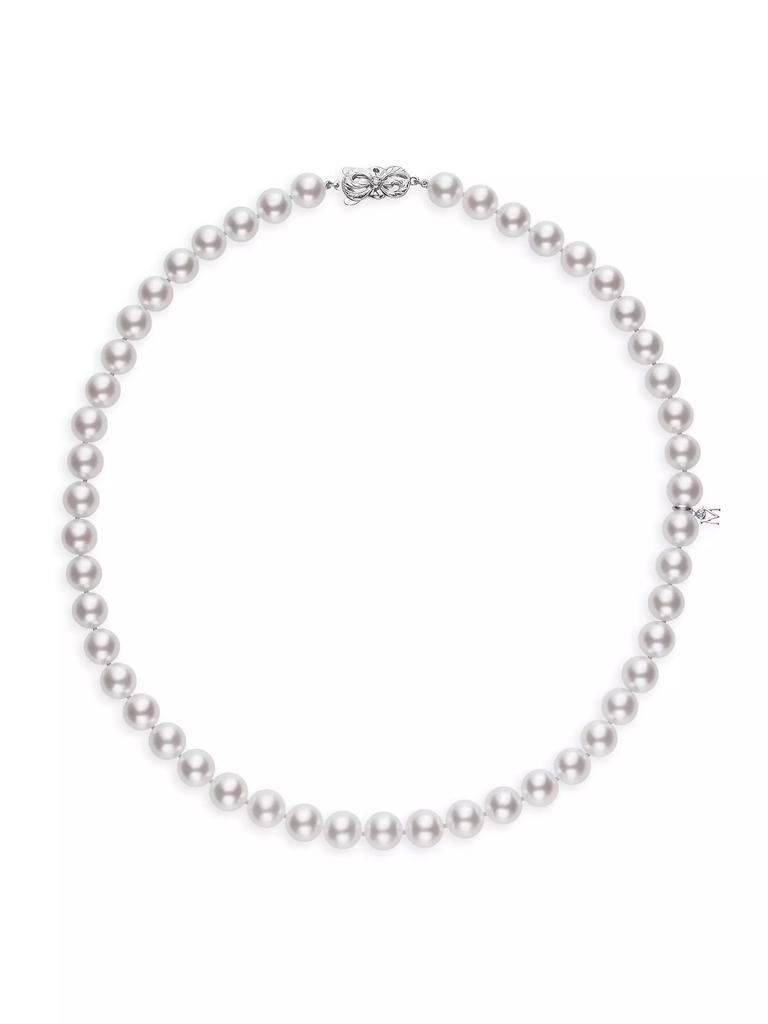 Mikimoto Everyday Essentials 18K White Gold & Akoya Pearl Necklace