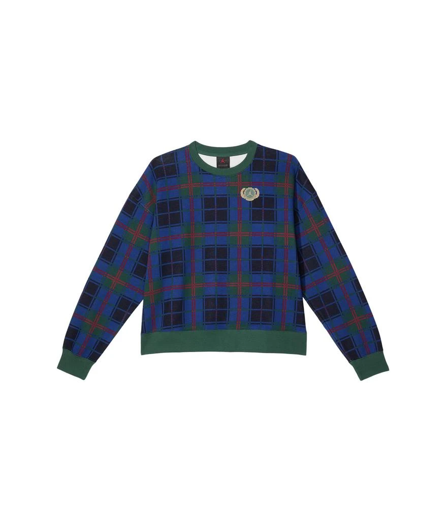 Jordan Kids Jordan Brooklyn Plaid Fleece Crew (Little Kids/Big Kids) 1