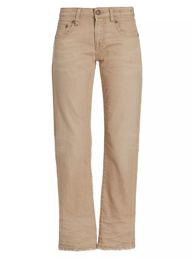 R13 Cropped Cotton-Blend Straight-Leg Jeans