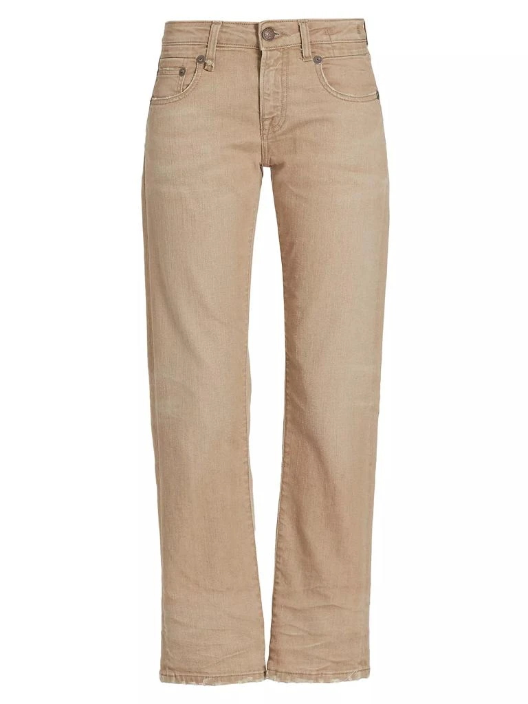 R13 Cropped Cotton-Blend Straight-Leg Jeans 1