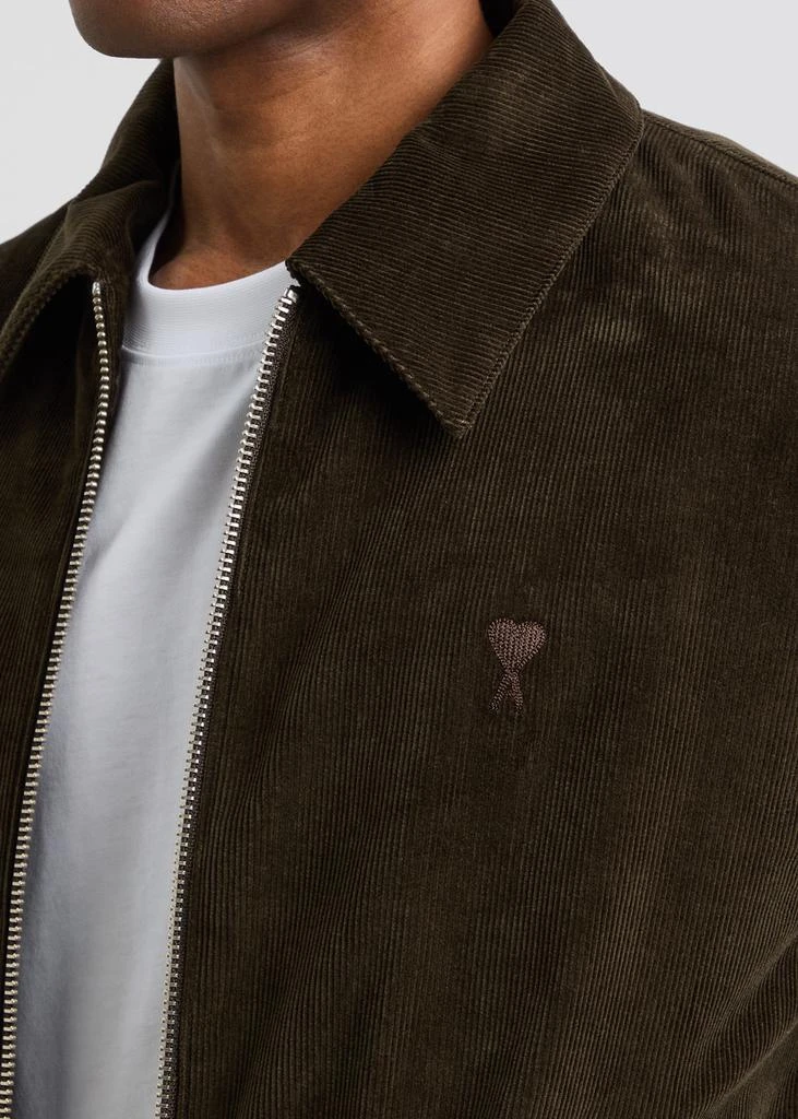 AMI Logo padded corduroy jacket  5