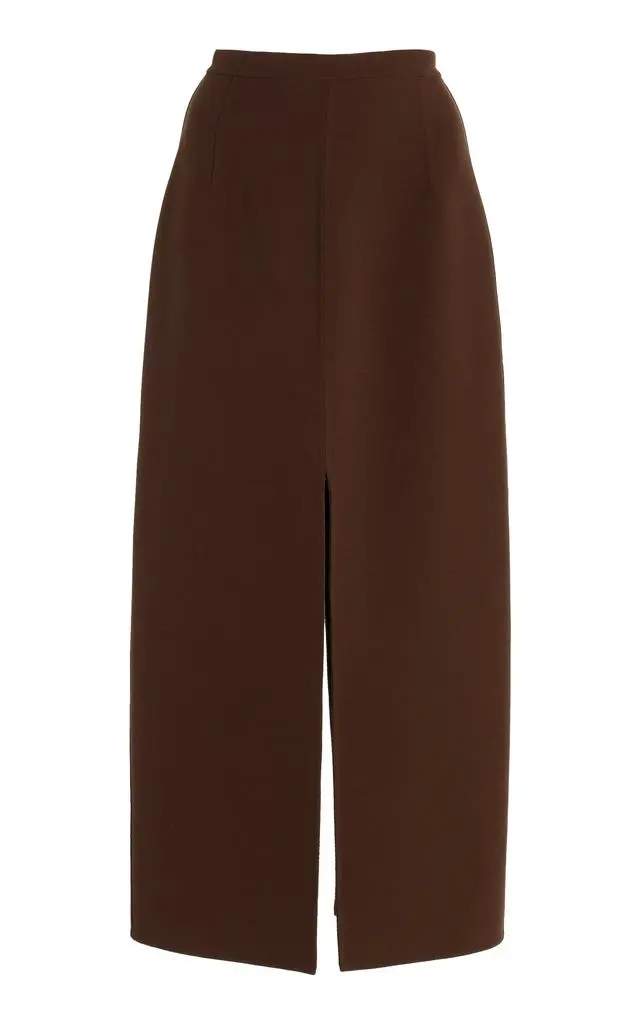 Michael Kors Michael Kors Collection Wool Crepe Midi Pencil Skirt - Moda Operandi 1