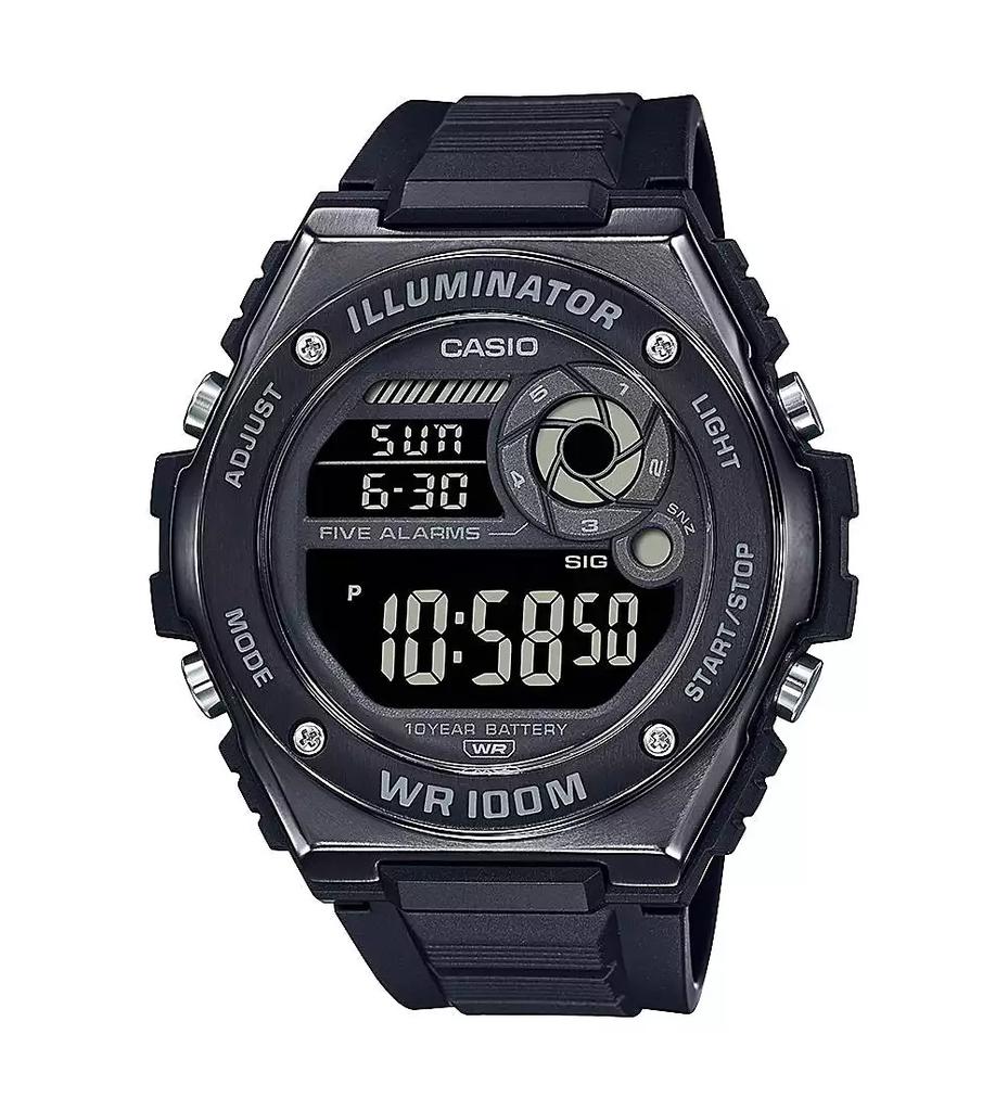 Casio Men's Digital Black Resin Watch 50.7mm, MWD100HB-1BV