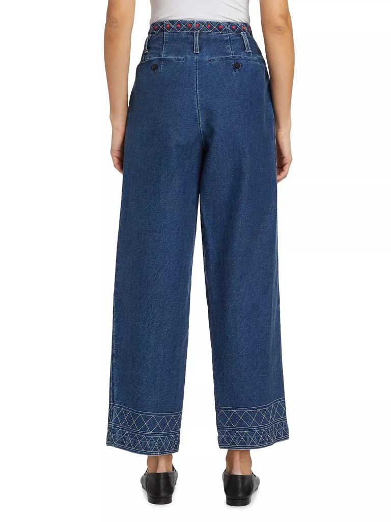 Bode Murray Embroidered Denim Trousers 5