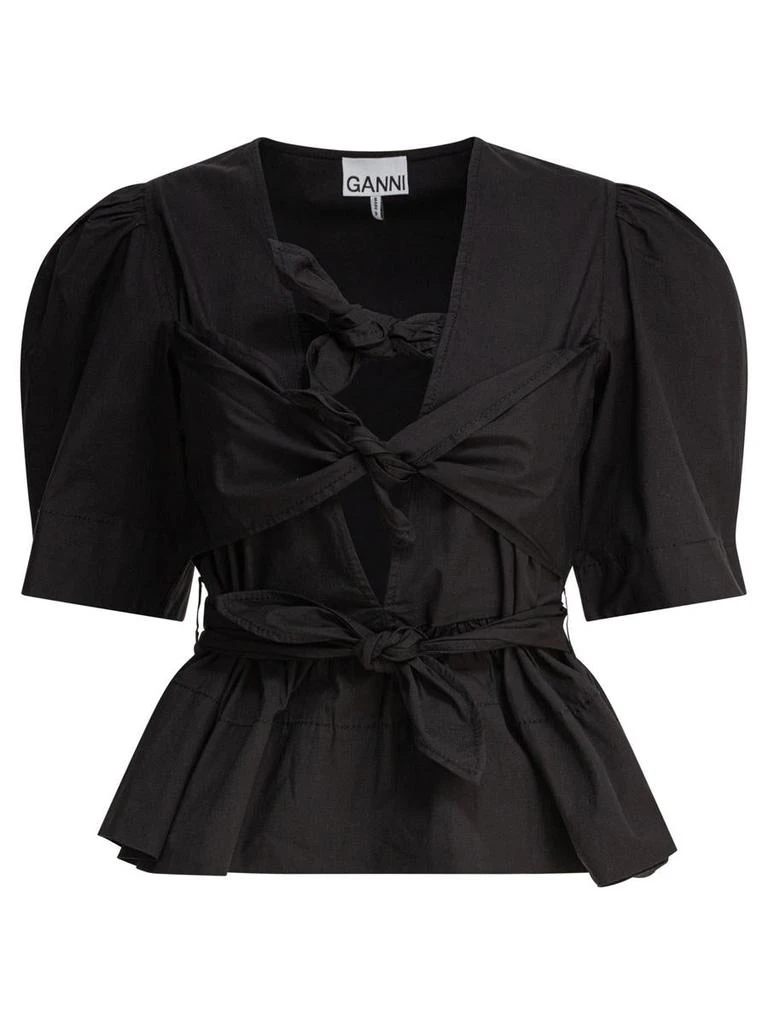 Ganni Ganni Blouse With Ruffles 1